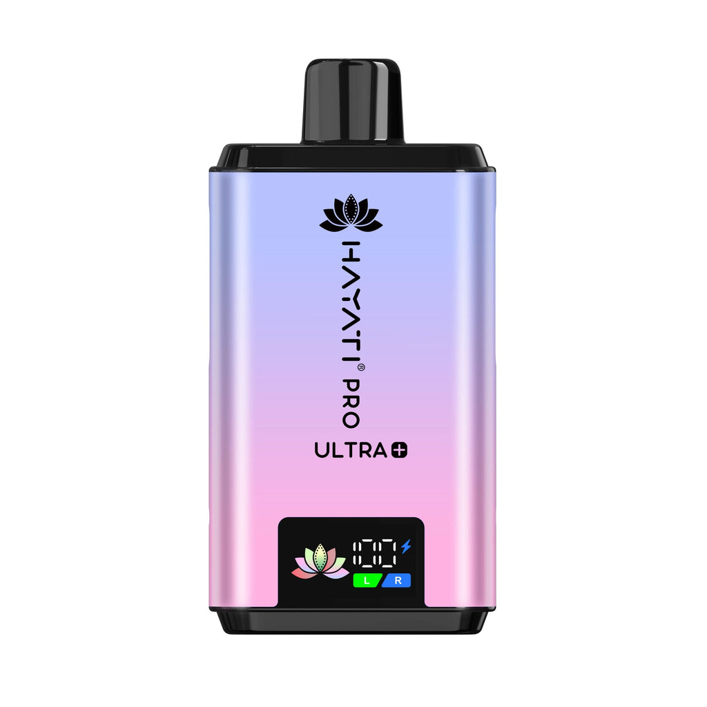 Hayati Pro Ultra+ electronic device with gradient design on a white background