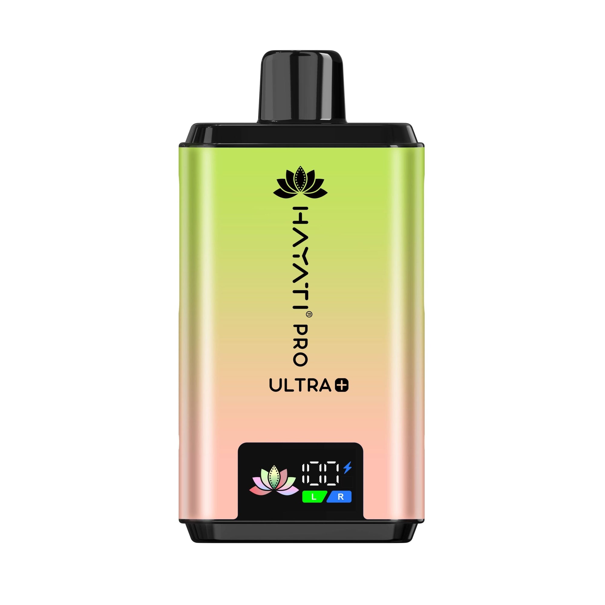 Hayati Pro Ultra+ electronic device with gradient design on a white background