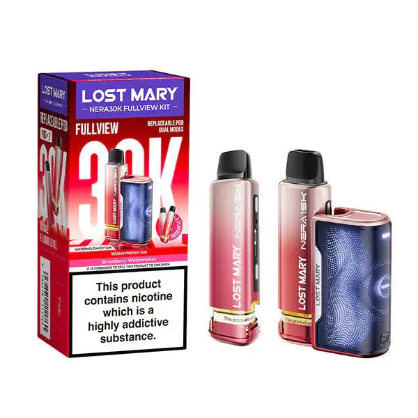 Lost Mary vape device and packaging on a white background