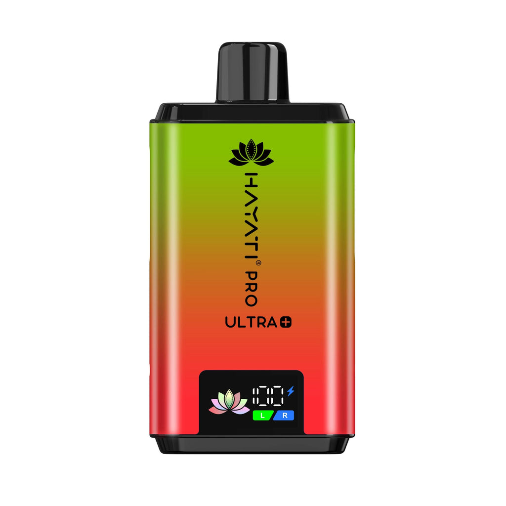 Gradient-colored electronic device with 'Hayati Pro Ultra' branding on a white background