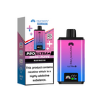 Hayati Pro Ultra Plus blue razz gear vape device and packaging on a white background