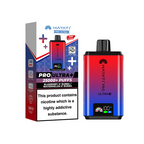 Hayati Pro Ultra blueberry hbubba watermelon bbubba vape device and packaging on a white background