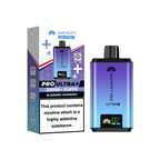 Hayati Pro Ultra plus blueberry raspberry vape device and packaging on a white background