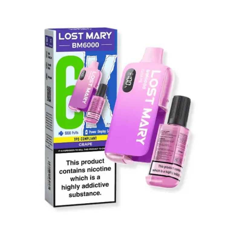 lost mary bm6000 grape in whitw background