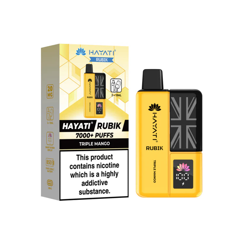 Hayati Rubik 7000+ Puffs Pod Vape Kit (Box of 5)